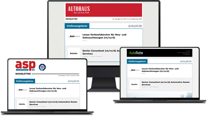 Webseiten der Fachmagazine Autoflotte, Autohaus, asp